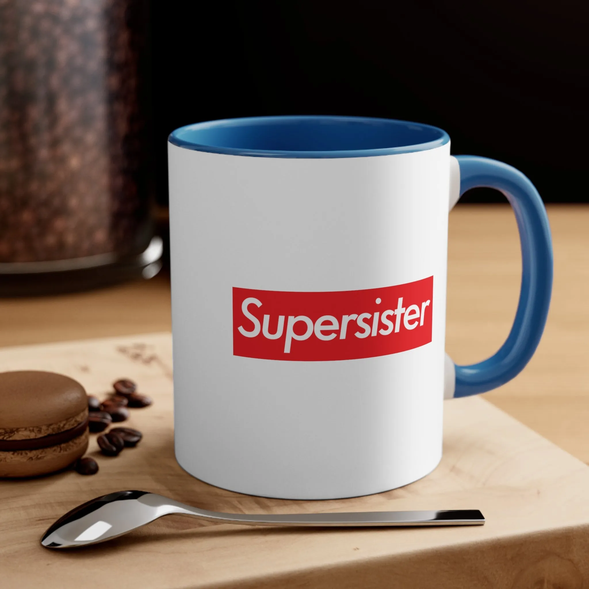 Supersister Accent Coffee Mug, 11oz super Inspired Funny Sister Sisters Appreciation Gift For Sis Thank You Thankful Birthday Christmas