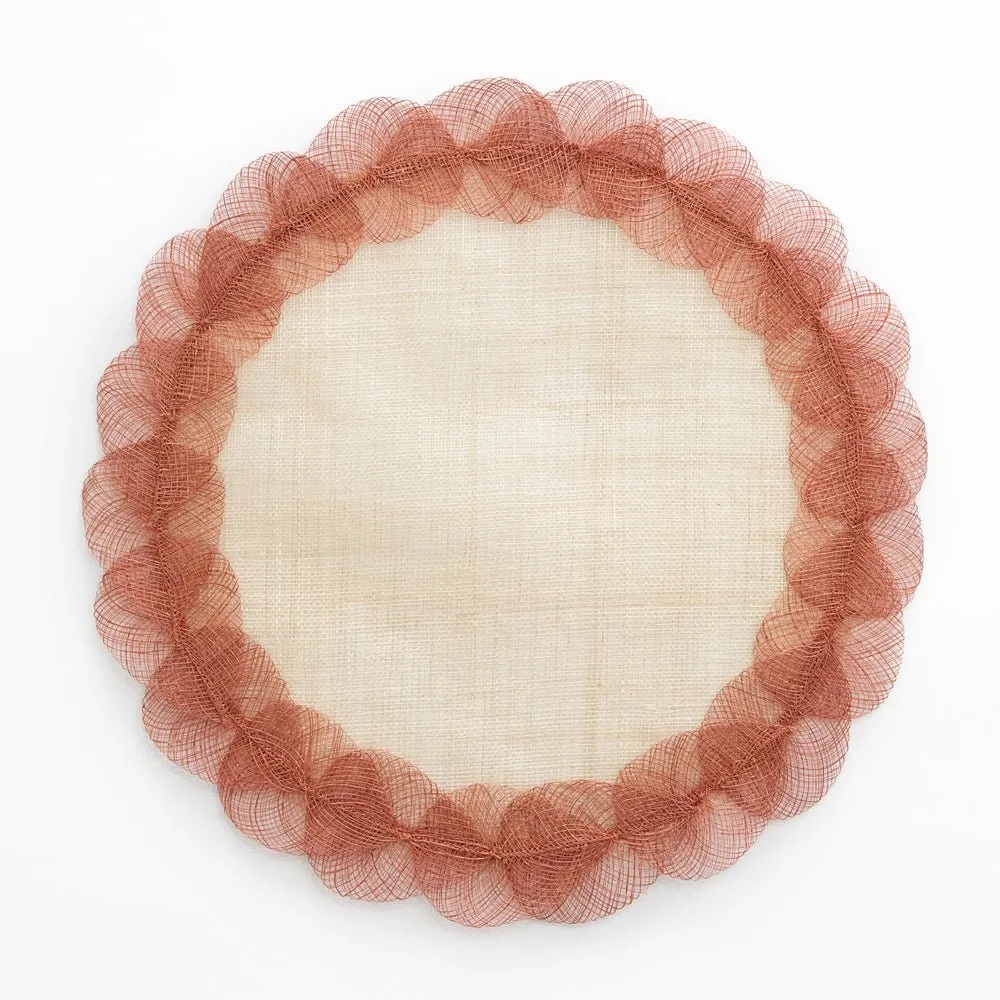 Terracotta Poplar Leaf Rice Paper Placemat | Set of 4