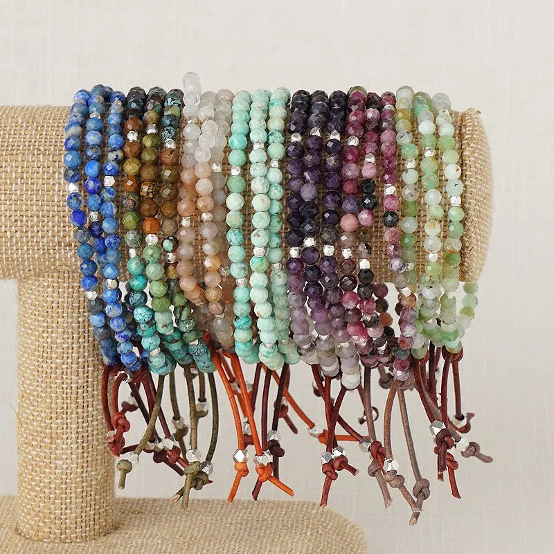 Tiny Mantras Bracelet - Dragon Skin Turquoise | Daily Intention Bracelet