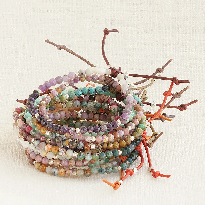 Tiny Mantras Bracelet - Dragon Skin Turquoise | Daily Intention Bracelet