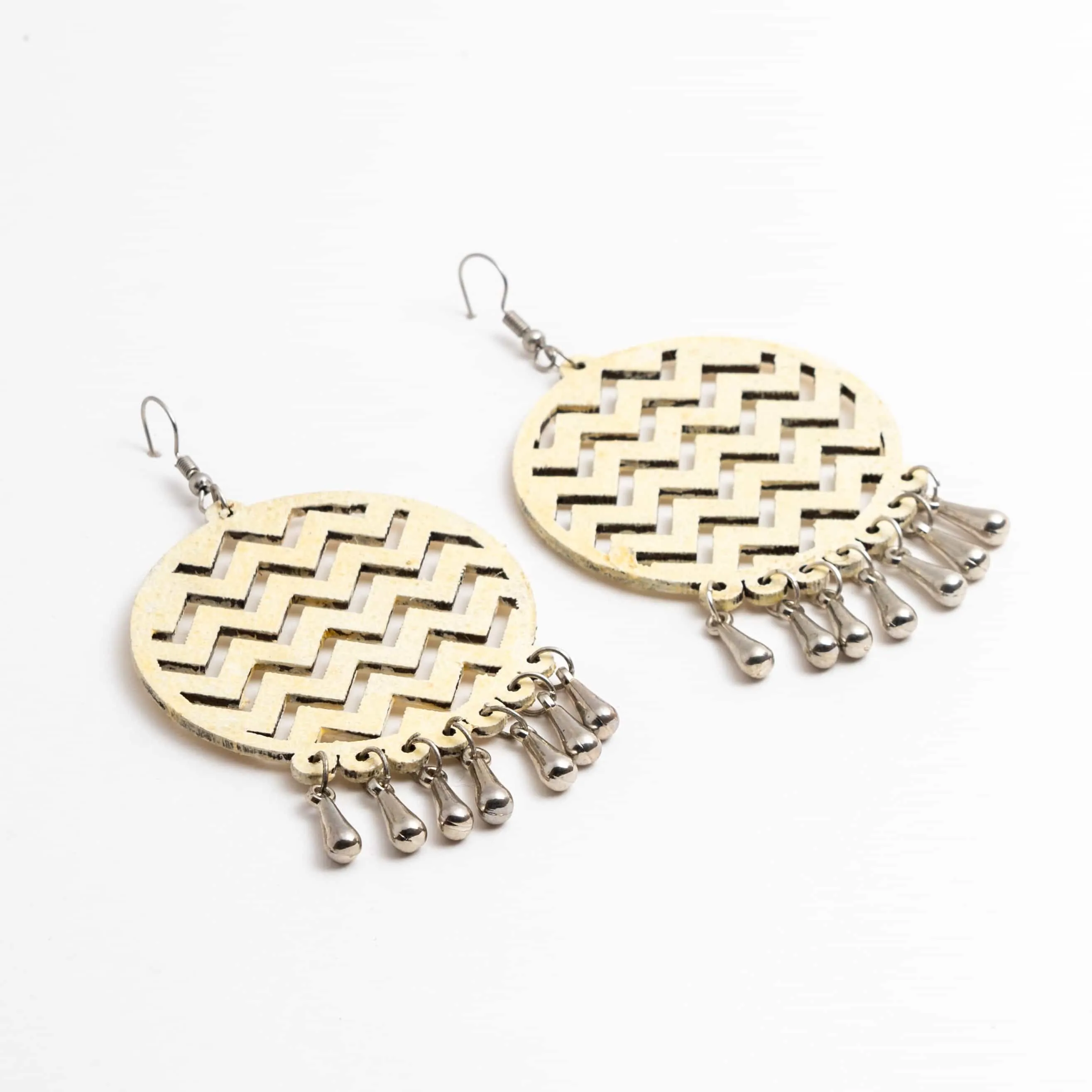 wooden Jaali Earring