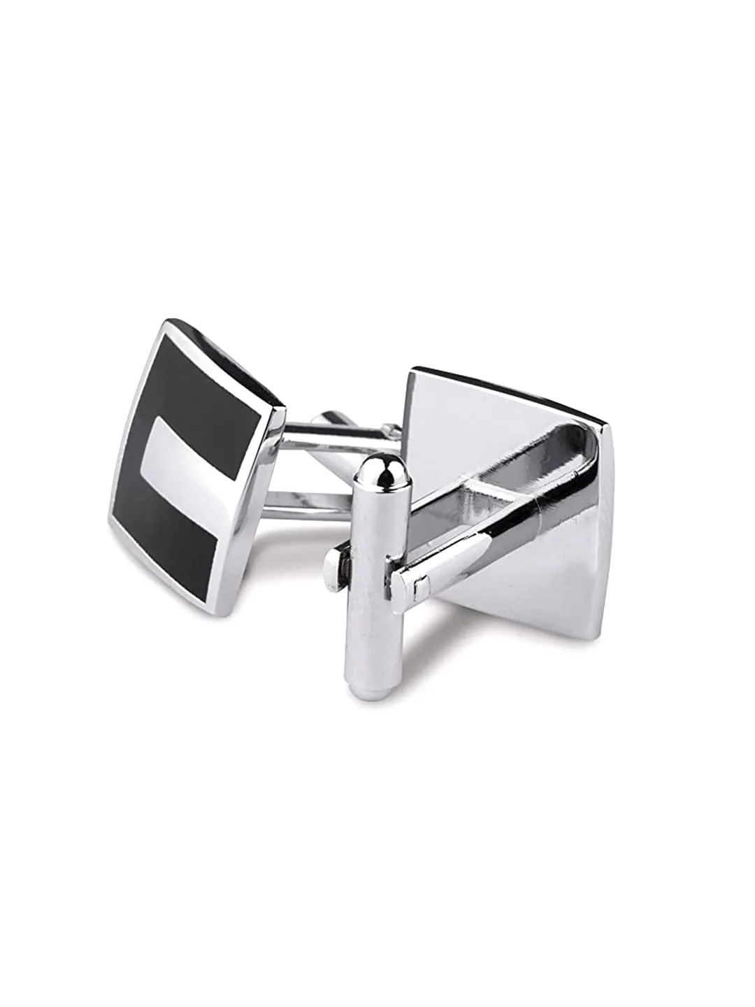 Yellow Chimes Cufflinks for Men Cuff links Stainless Steel Formal Silver Cufflinks for Men and Boy's (Style-3)